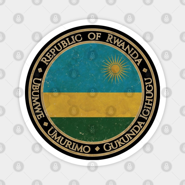 Vintage Republic of Rwanda Africa African Flag Magnet by DragonXX